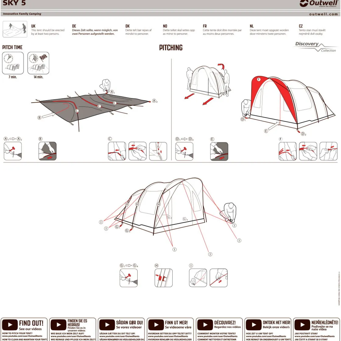 OUTWELL Sky 5 campingtelt 5 personer (Blue) Outlet