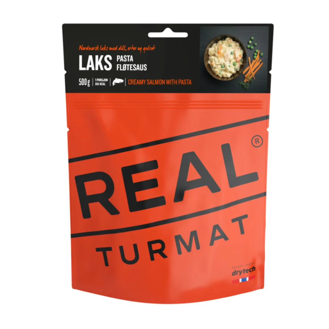 REAL TURMAT Laks med Pasta og Flødesovs Hot