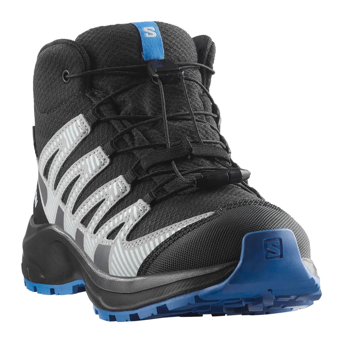 SALOMON Youth XA Pro V8 Mid CSWP vandrestøvle, junior (Black/Blue) Outlet
