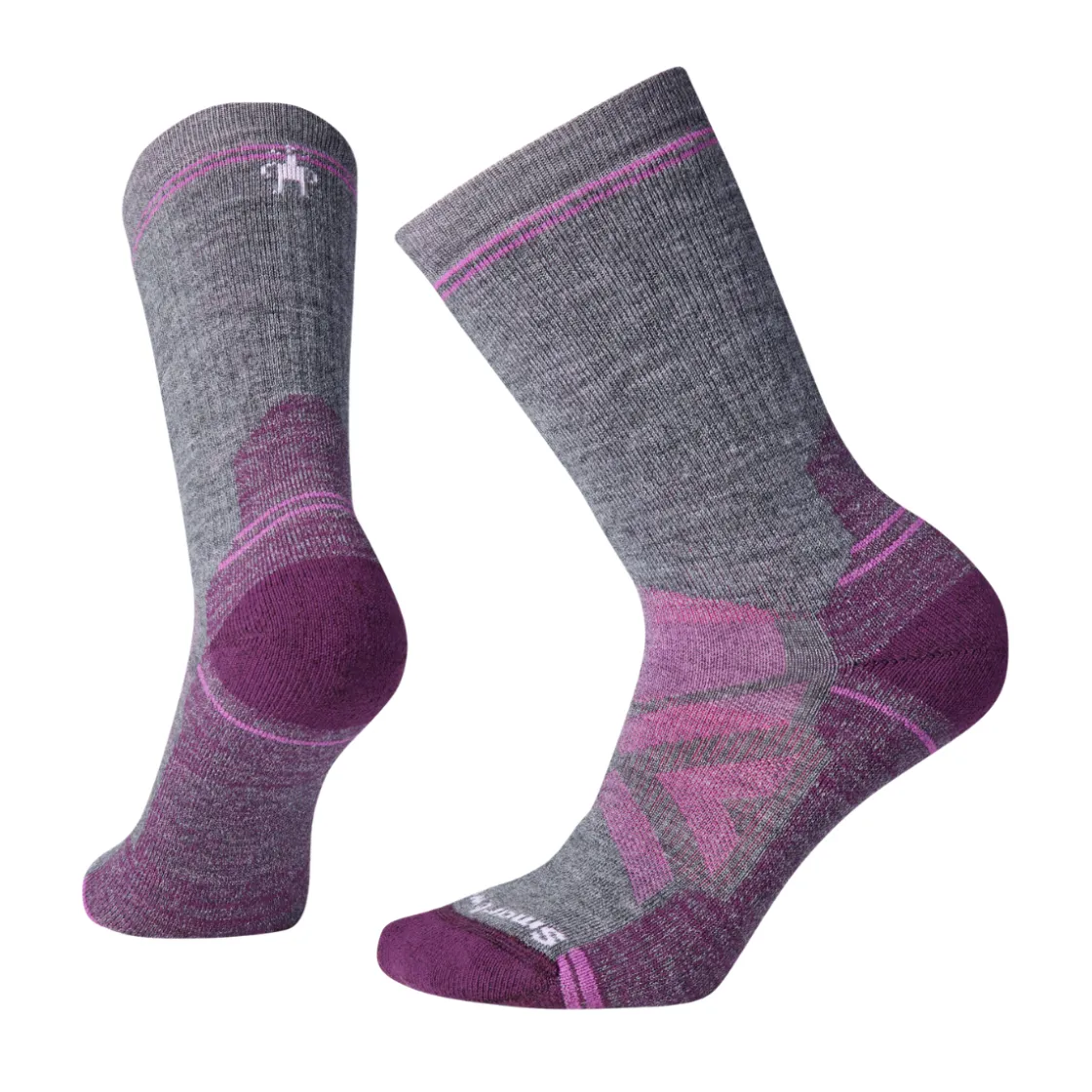 SMARTWOOL Hike Full Cushion Crew Vandresok, dame (Medium Grey) New