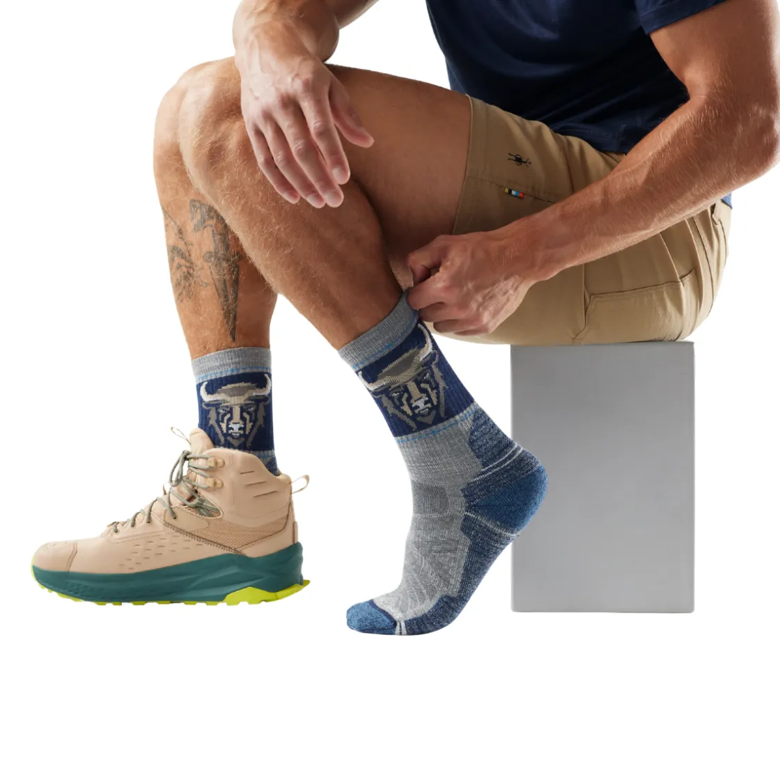 SMARTWOOL Hike Light Cushion Crew Bison vandresokker, herre (Light Grey) Hot