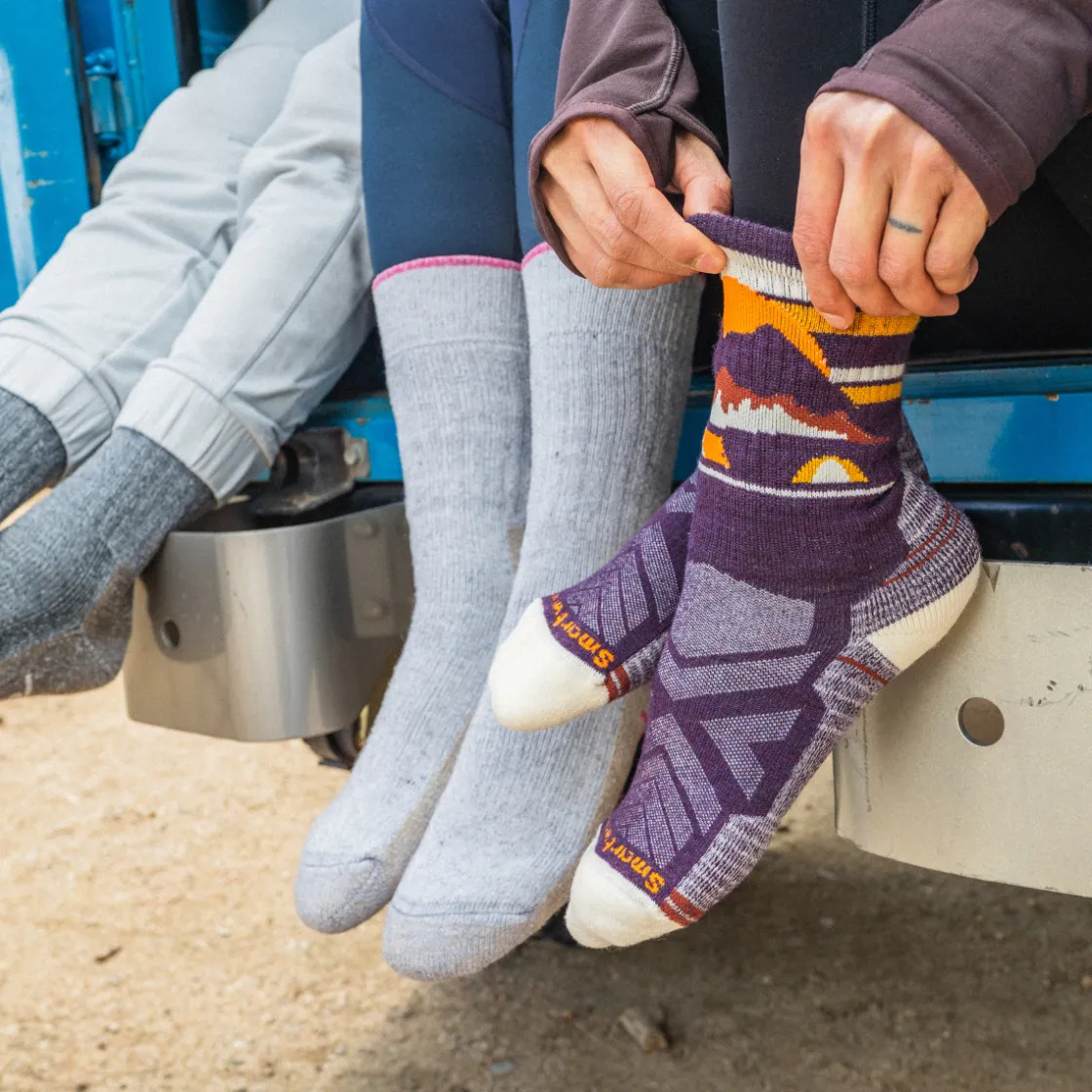 SMARTWOOL Hike Light Cushion Mountain Moon Crew Vandresok, dame (Purple Iris) Best