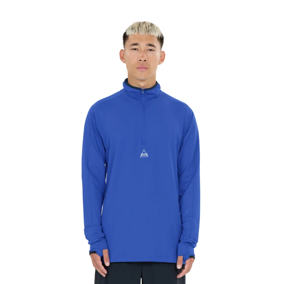SOS Timberline Half Zip Skipulli, herre (Surf the Web) New