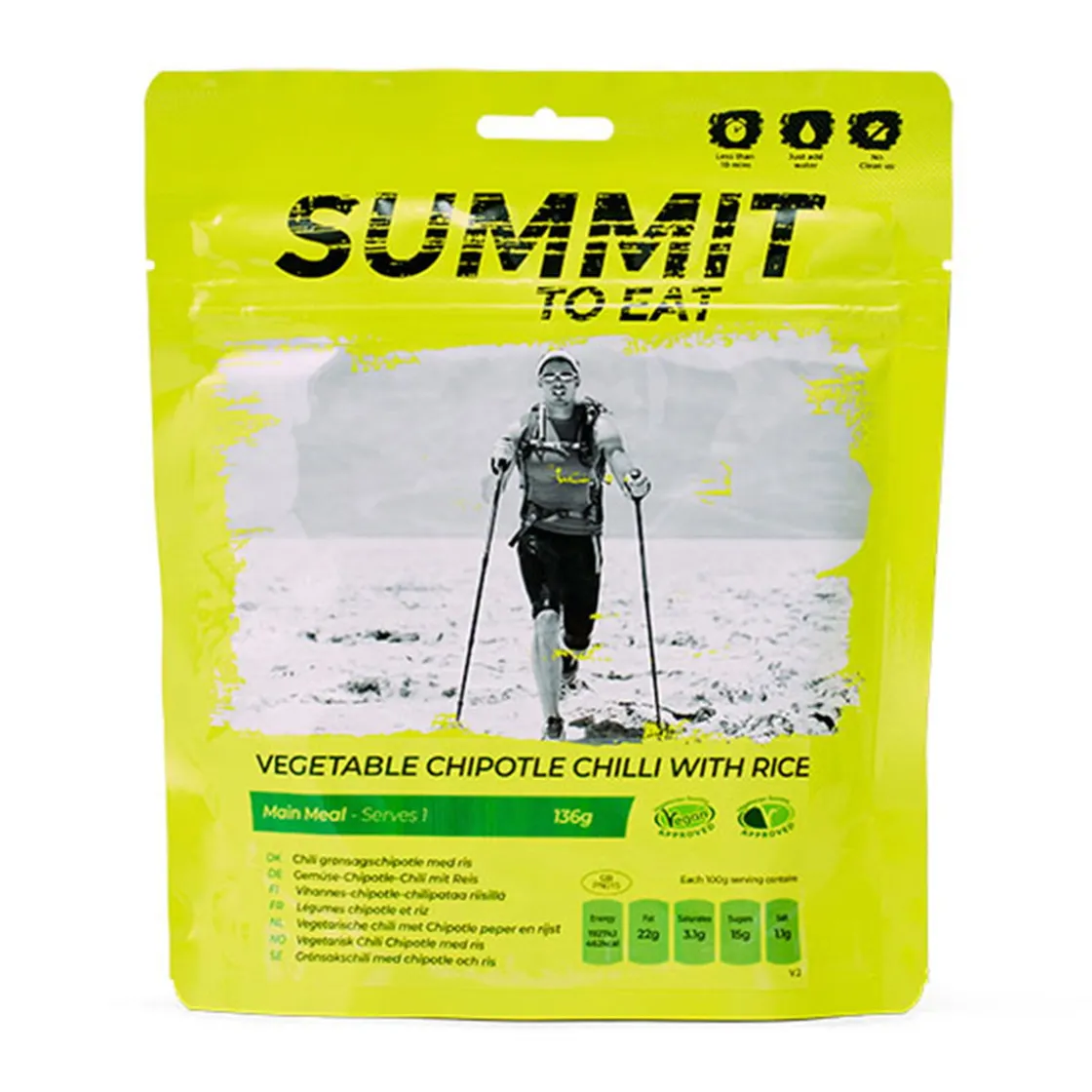SUMMIT TO EAT Vegetable Chipotle Chilli with Rice / Vegetarisk Chipotle Chili med ris