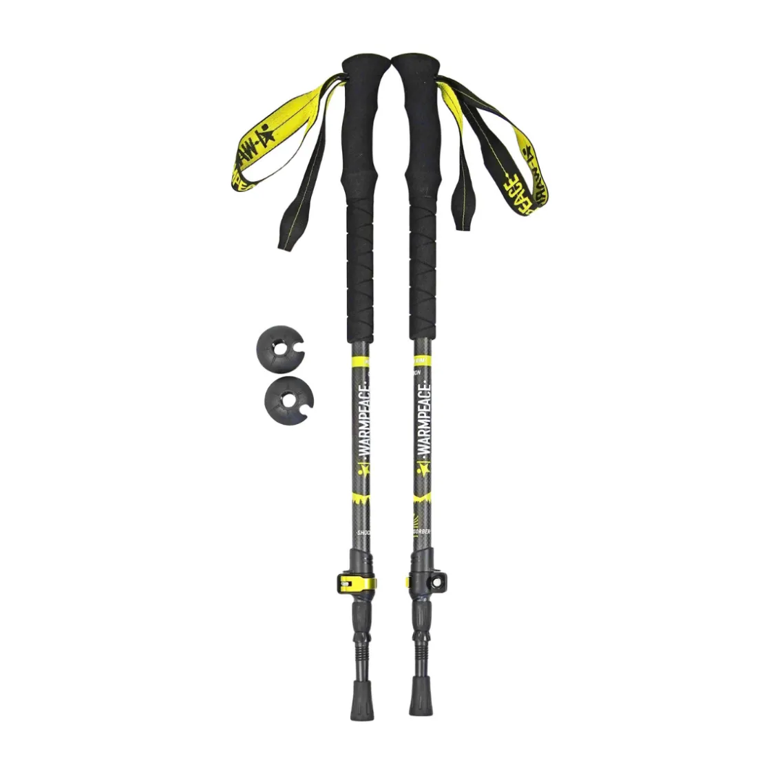 WARMPEACE Trekking Pole North Rim vandrestave (Black Lime) Sale