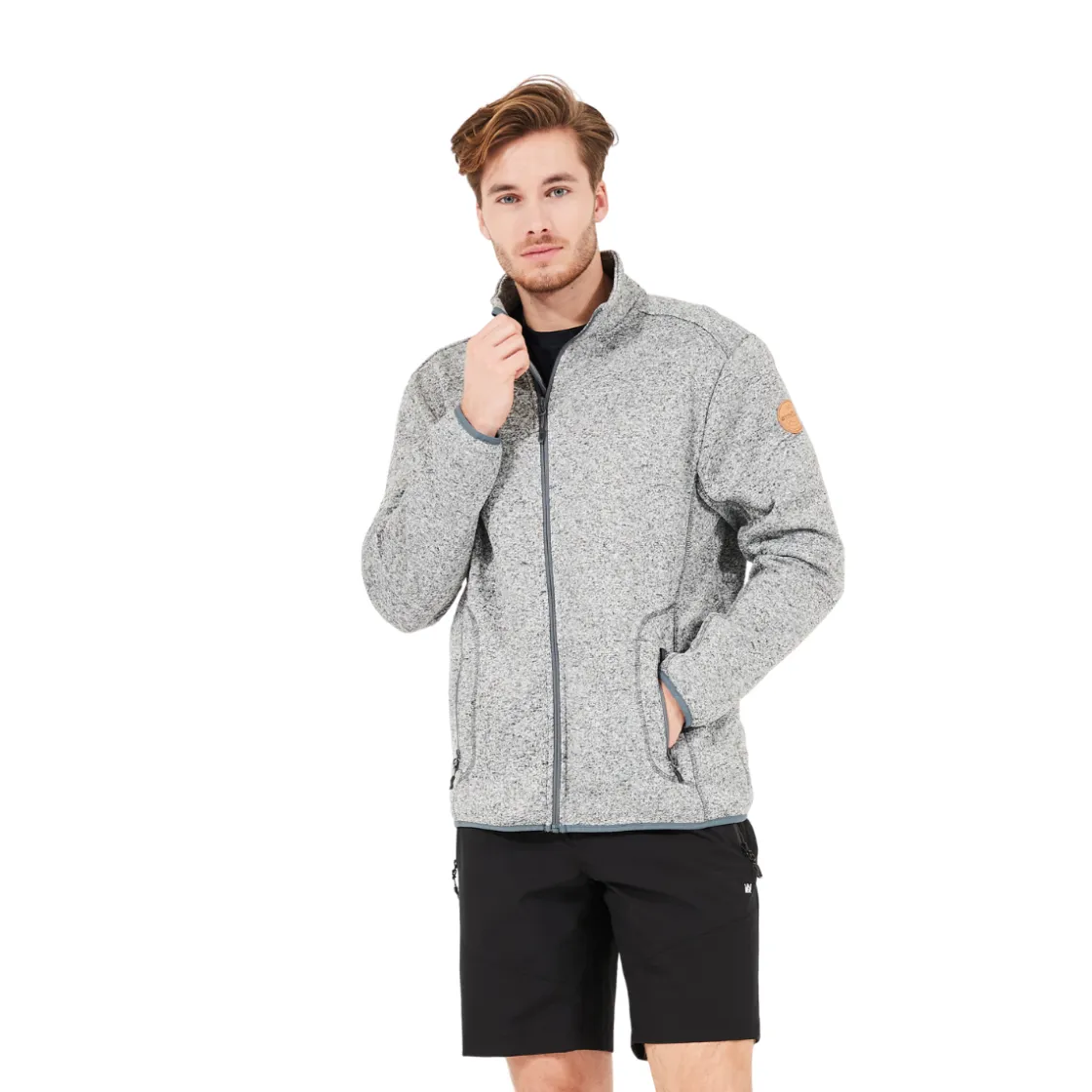 WHISTLER Sampton Fleece, herre (Light Grey) Outlet