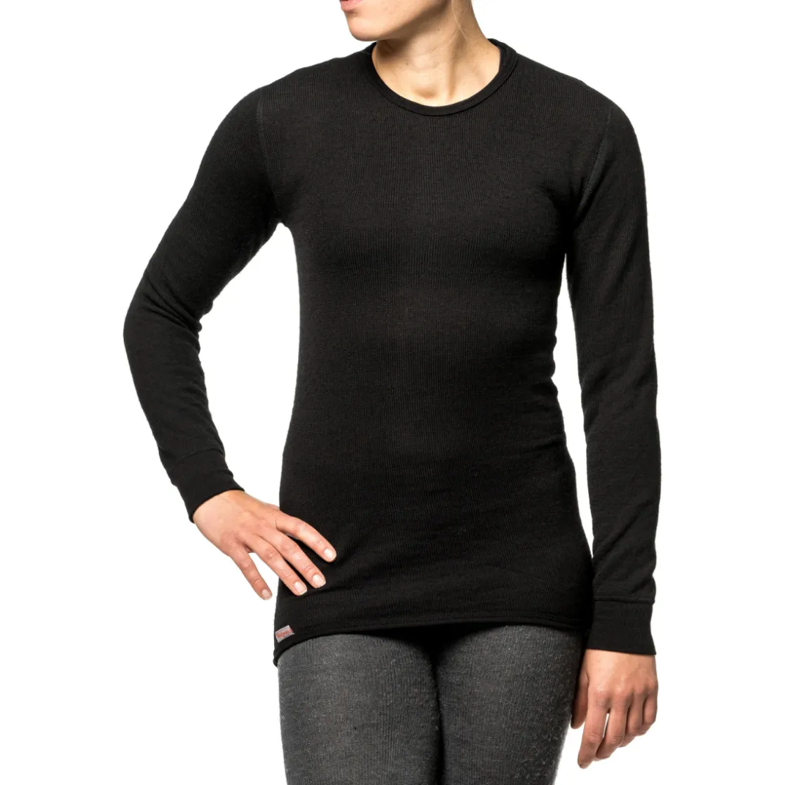 WOOLPOWER Crewneck 200 uldundertrøje, unisex (Black) Sale