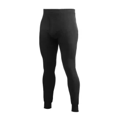 WOOLPOWER Long Johns w/Fly 200 uldunderbukser, herre (Black) Clearance