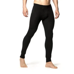 WOOLPOWER Long Johns w/Fly 200 uldunderbukser, herre (Black) Clearance