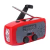 DIVERSE XCEED Solar Emergency Multi Radio 2000 mAh - nødradio med håndsving (Red) Hot